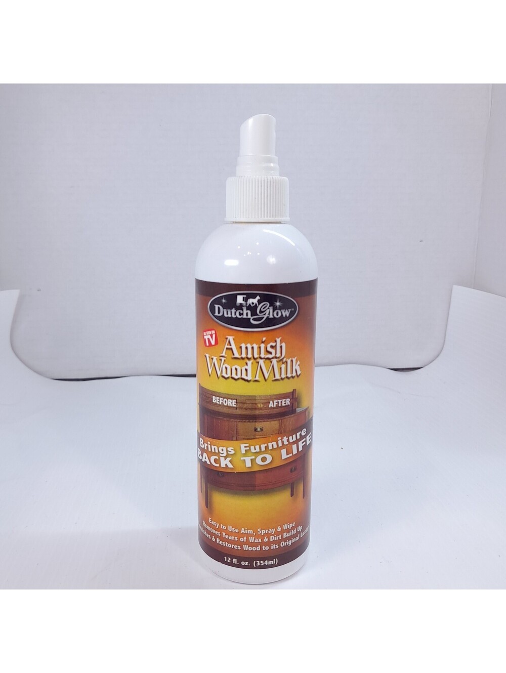 Dutch Glow Amish Wood Milk 12 fl oz spray Brings Furniture Back To Life Made USA